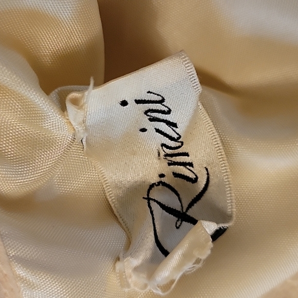 VTG RIMINI 1970s Ivory Lace Colonial Castlecore Chiffon Ruffle Bridal Dress - Picture 13 of 16